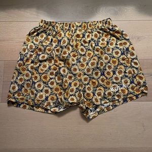 UCLA Men’s Flower Pattern Boxers with a fly opening.